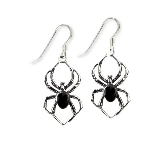 O4011-etNox-Ohrringe-Black-Spider-925-Silber-1