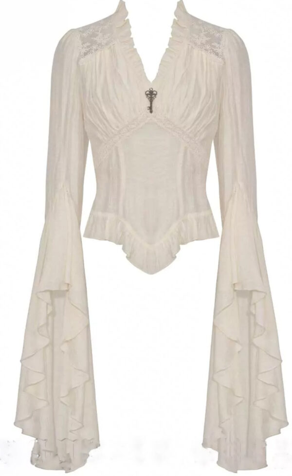 blusa con manga acampanada
