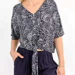 lazatop-de-manga-corta-con-estampado-y-lazada-